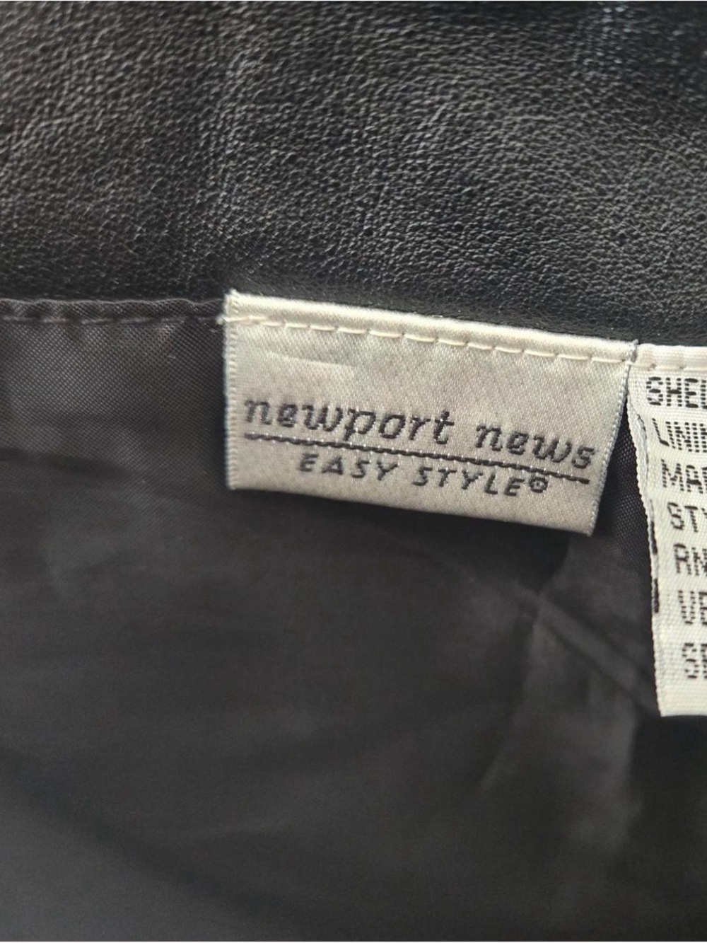 Newport News Black 100% Genuine Leather Midi Skirt with Side Buttons - Picture 6 of 6